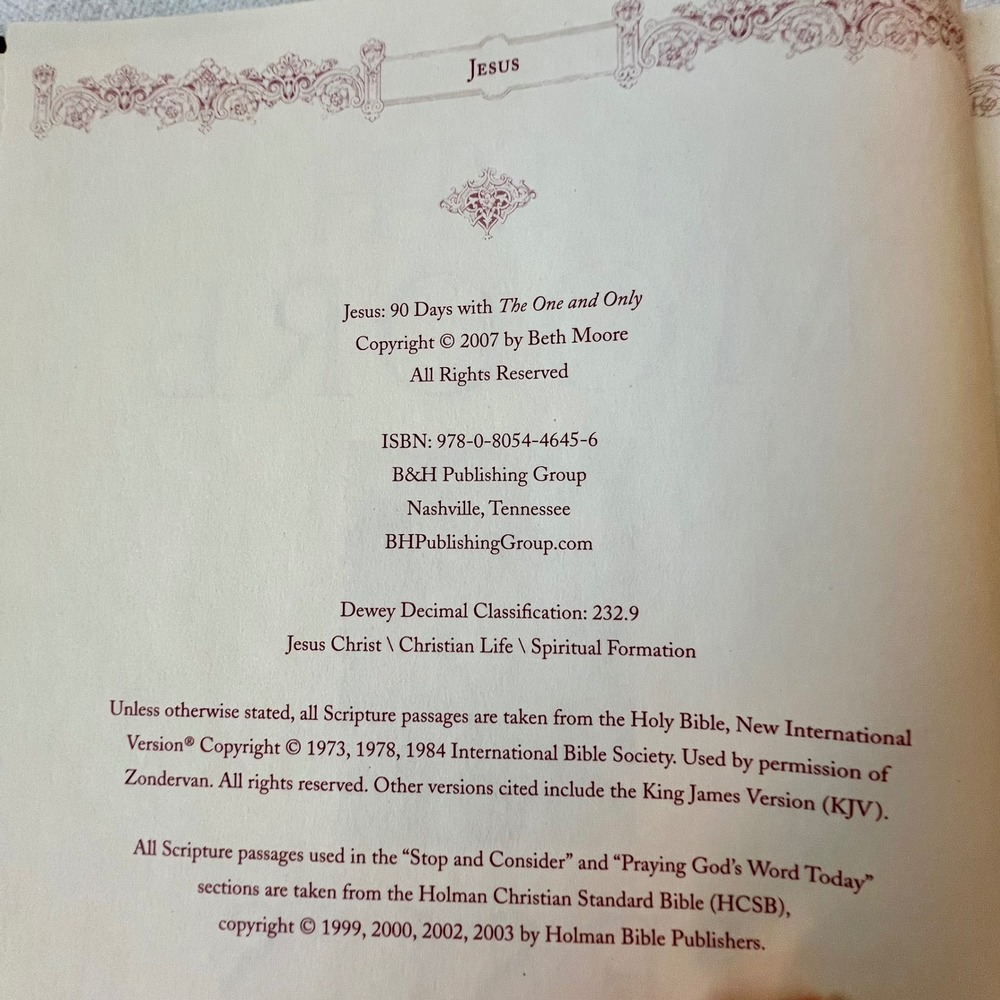 Jesus 90 Days with The One and Only Beth Moore Hardcover Devotional Journal 2007 - Picture 4 of 7